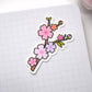 Cherry Blossom Die-cut sticker