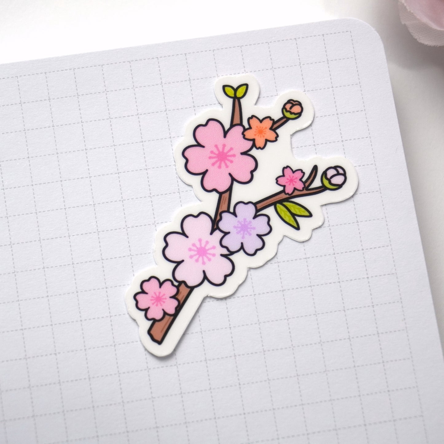 Cherry Blossom Die-cut sticker