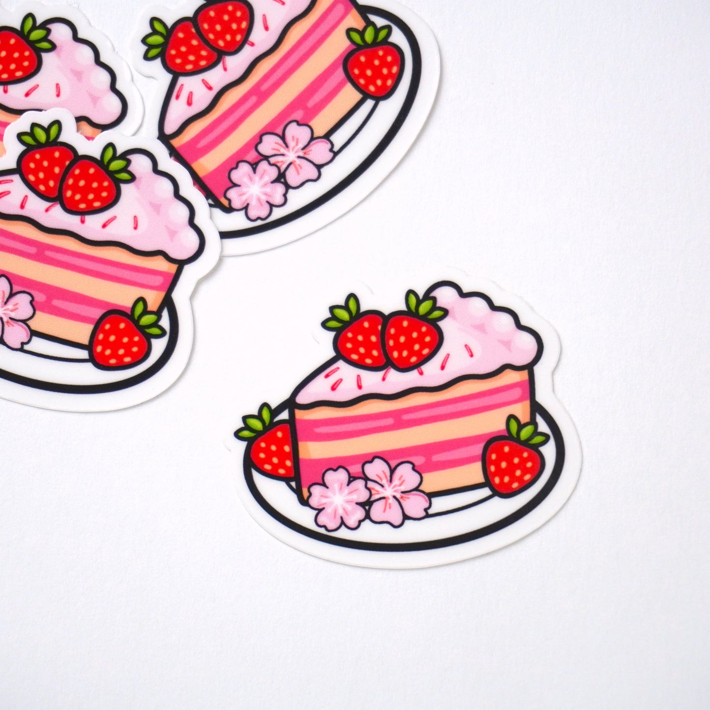 Strawberry Cake Die-cut Sticker