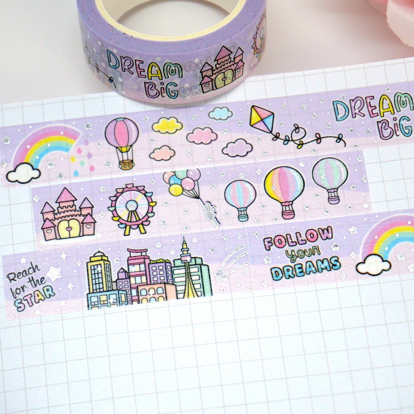 Dream Big | Silver foil | 15mm washi tape