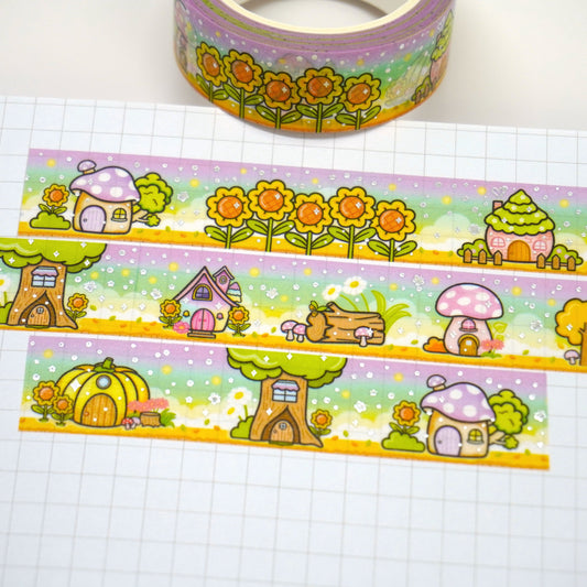 Magic Forest "Fall" | Silver foil | 15mm washi tape