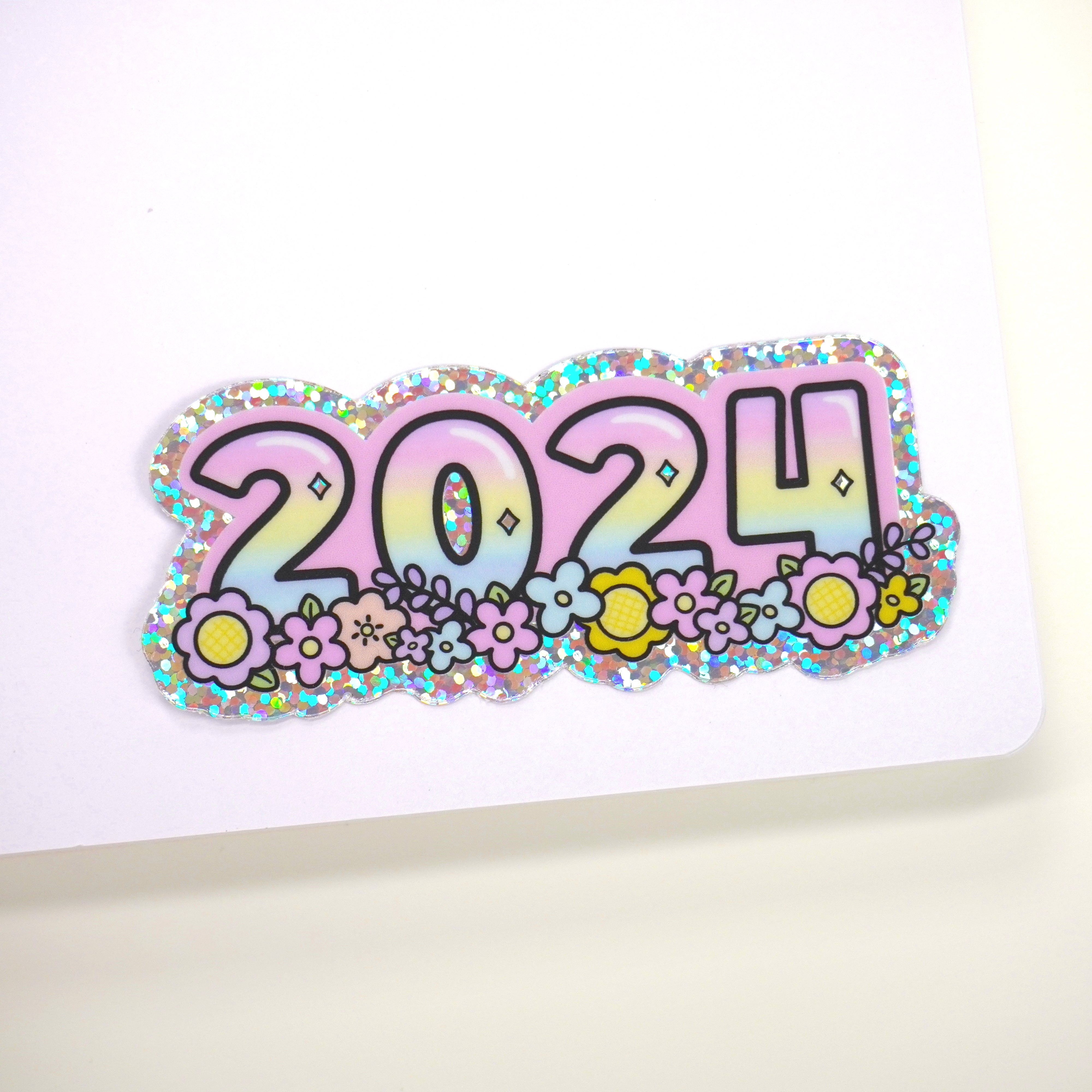 2024 Wildflower Glitter Die Cut Sticker Krels Creations   DSC05472 