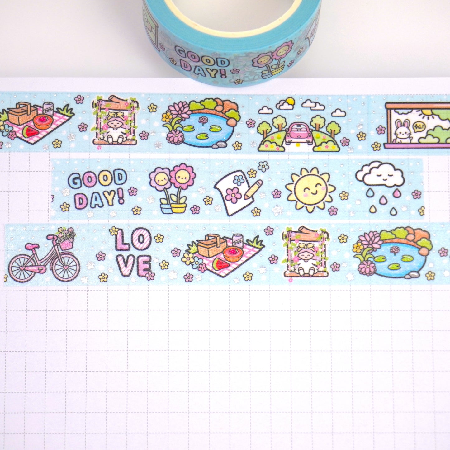 Good day | Holo foil | 15mm washi tape