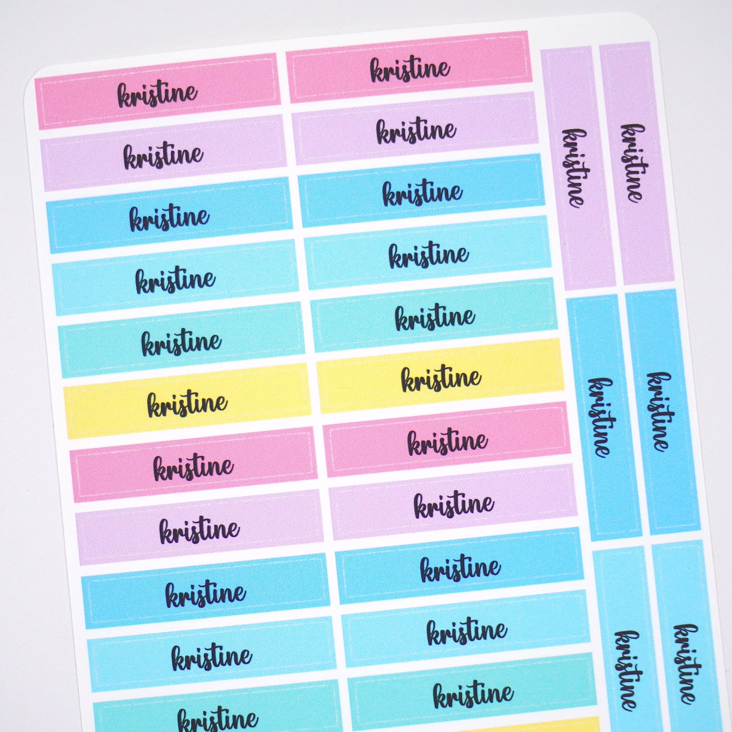 Rainbow Custom -Sticker label width 1.30in