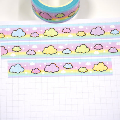 Rainbow clouds | 15mm washi tape
