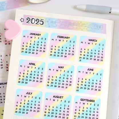 D144 | 2025 Calendar sticker (1.5 inch) | PICK YOUR COLOR