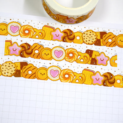 Cookie Craze | Silver foil | 15mm washi tape