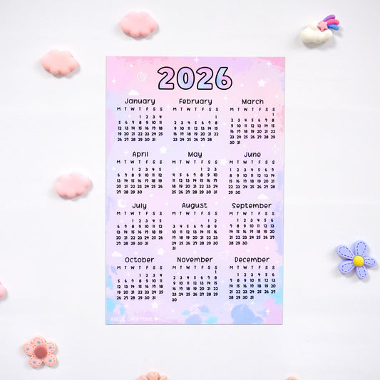 2026 Calendar Magnet | Watercolor