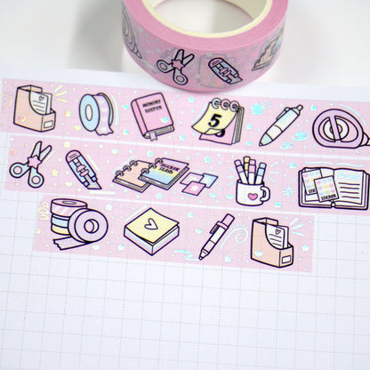 Planner love -Pink | Holo foil | 15mm washi tape