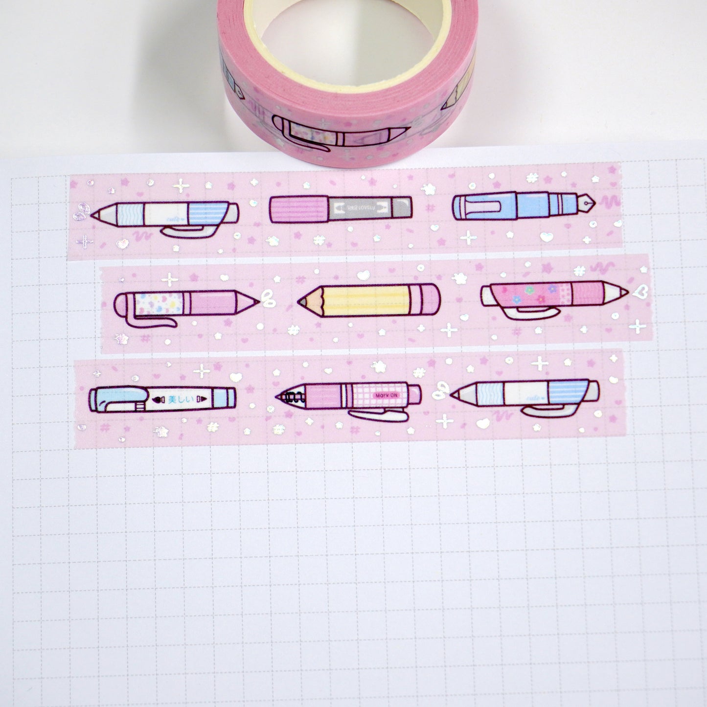 Pen lover 2.0 | Holo foil | 15mm washi tape