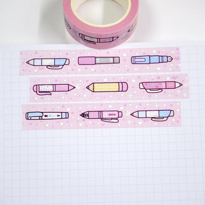 Pen lover 2.0 | Holo foil | 15mm washi tape