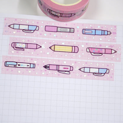 Pen lover 2.0 | Holo foil | 15mm washi tape
