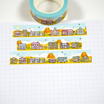 Cacti Town | Silver foil | 15mm washi tape