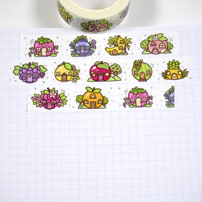 Fruity Town | Silver foil | 15mm washi tape