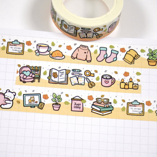 Cozy Days | Silver foil | 15mm washi tape