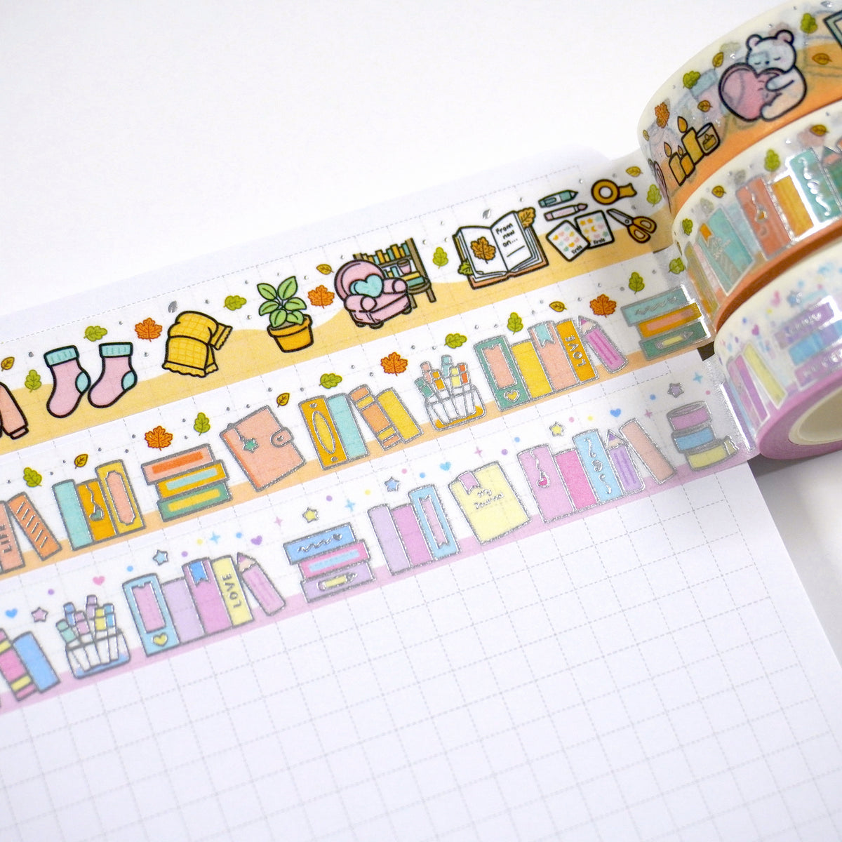Cozy Days | Silver foil | 15mm washi tape