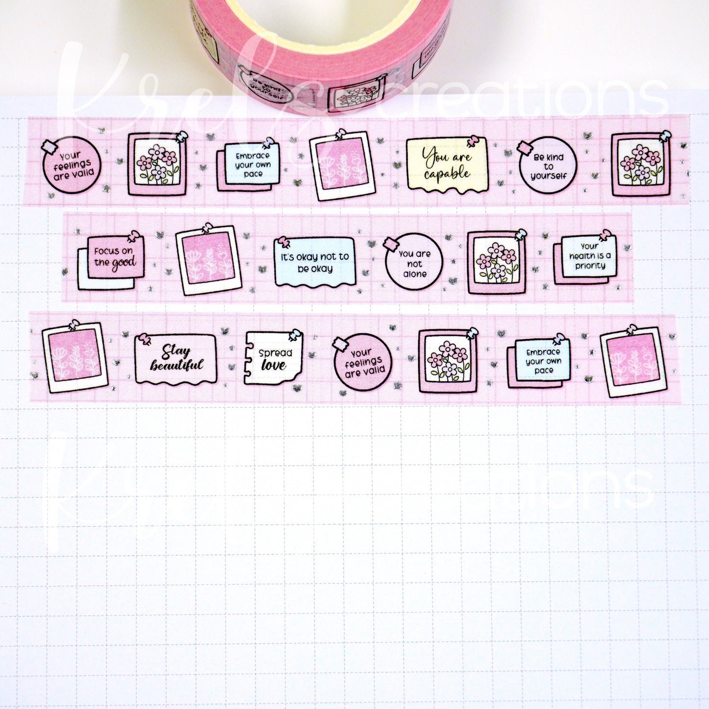 Note to self | Silver foil | 15mm washi tape