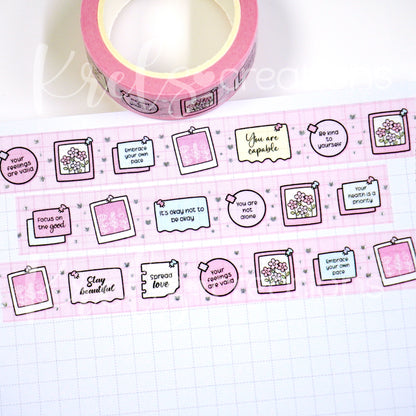 Note to self | Silver foil | 15mm washi tape