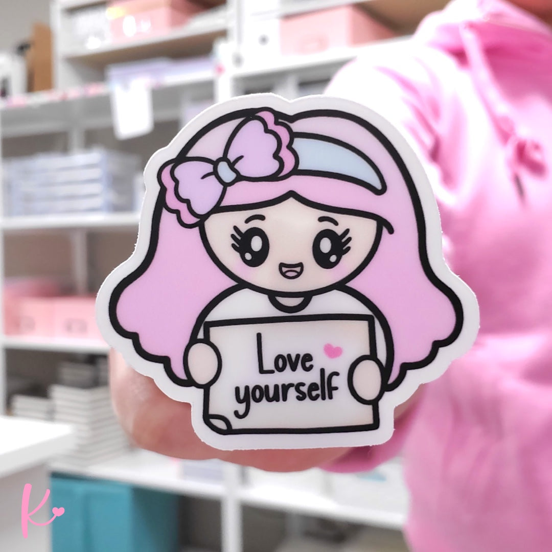 Love yourself | Clear vinyl sticker