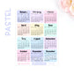 D08 | 2025 Calendar mini sticker (1 inch) | PICK YOUR COLOR