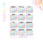 D08 | 2025 Calendar mini sticker (1 inch) | PICK YOUR COLOR