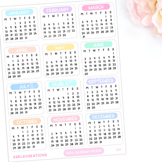 D09 | 2025 Calendar (1 inch)