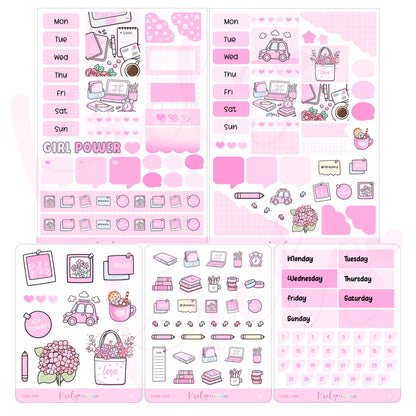 Think Pink | Journaling sticker