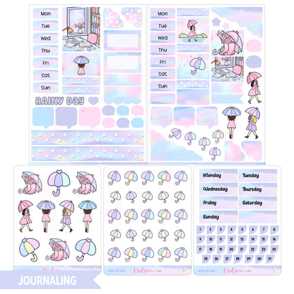 Under the rain | Journaling sticker
