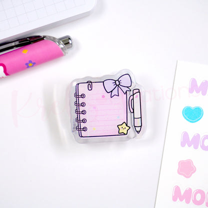 Acrylic paper clip | Planner notebook