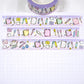 Paper & Pen -Lavender/Pink | Silver foil | 15mm washi tape