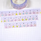 Sparkling stars -Lavender/Pink | Silver foil | 15mm washi tape