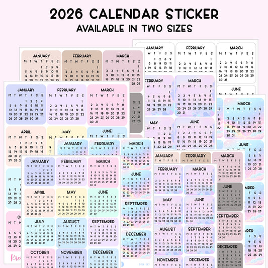 D159 | 2026 Calendar sticker