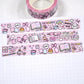 Love Doodles -Pink | Silver foil | 15mm washi tape