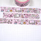 Love Doodles -Pink | Silver foil | 15mm washi tape