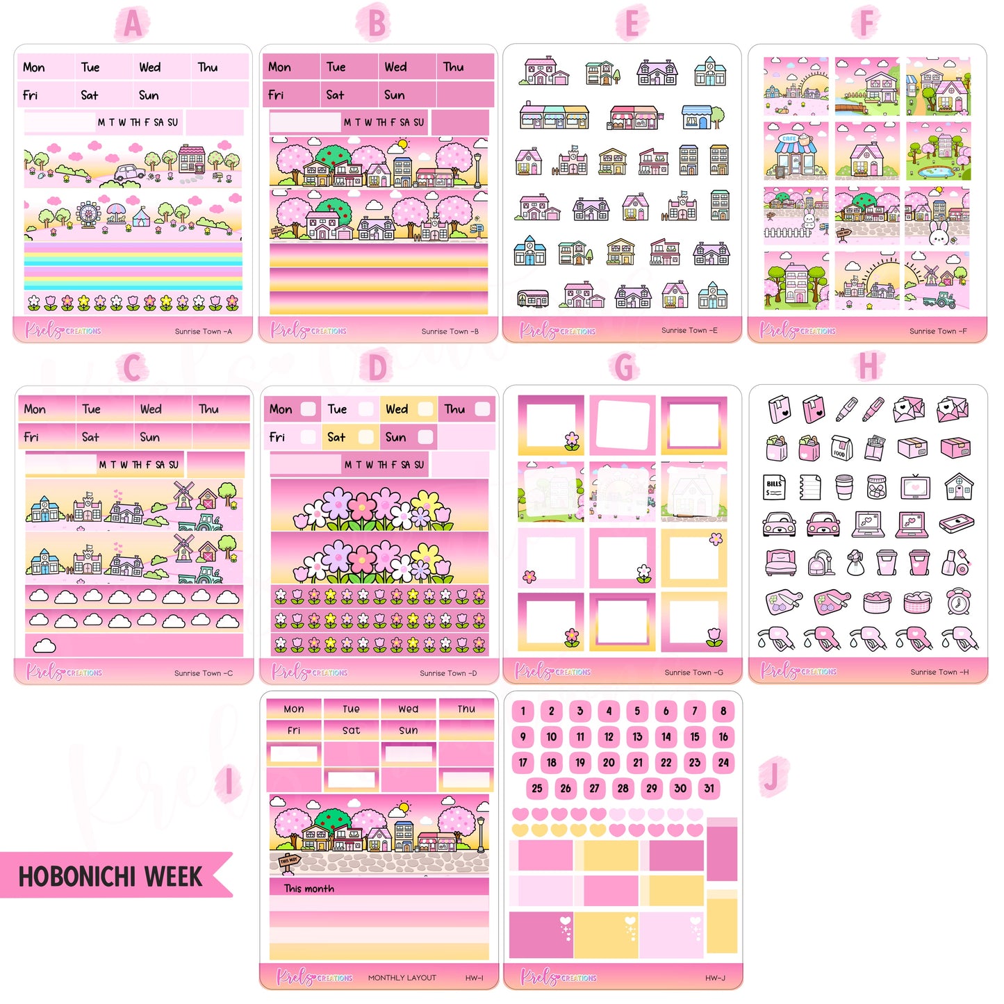 Sunrise Town | Hobonichi week