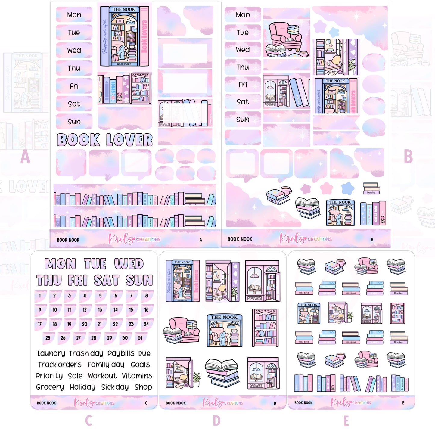 Book Nook | Journaling sticker