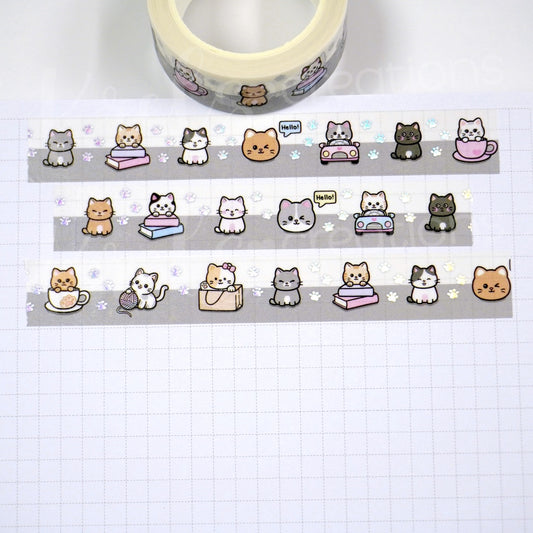 Cat lover | Holo foil | 15mm washi tape