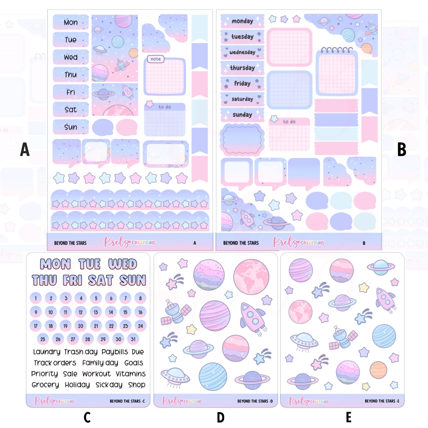 Beyond the star | Journaling sticker