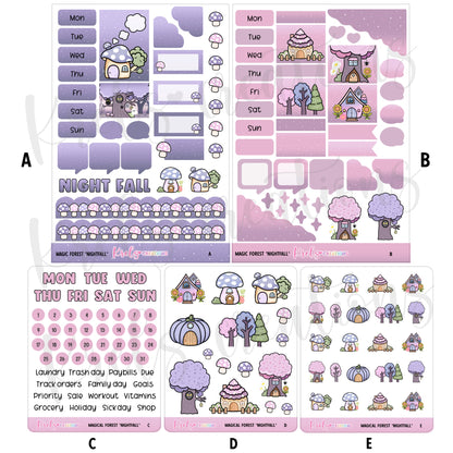 Magical Forest "Nightfall" | Journaling sticker