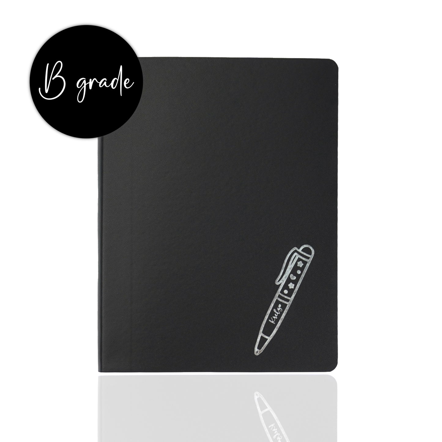 B6 Grid Black Notebook (B-grade)