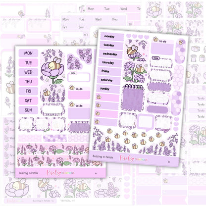 Buzzing in Petals | Journaling sticker