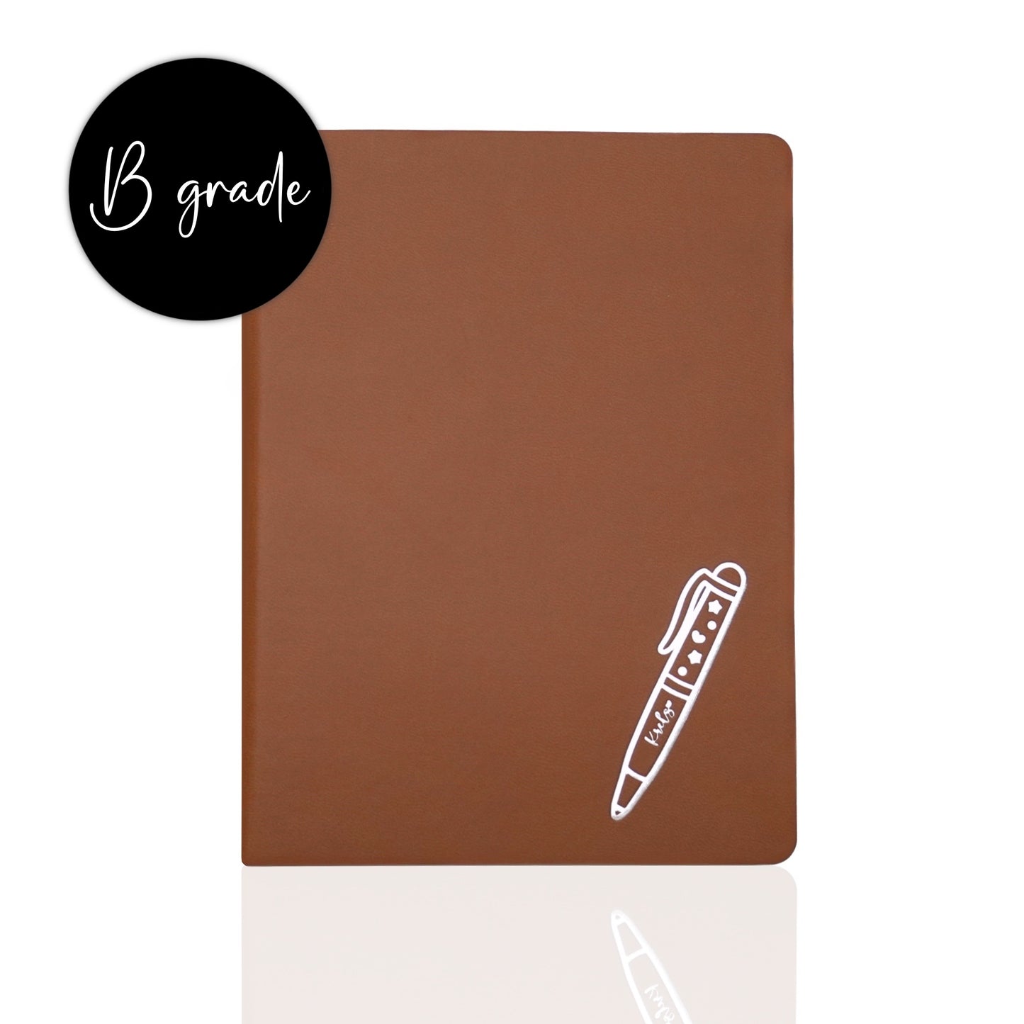 B6 Grid Notebook -Off-white pages | Brown (B-grade)