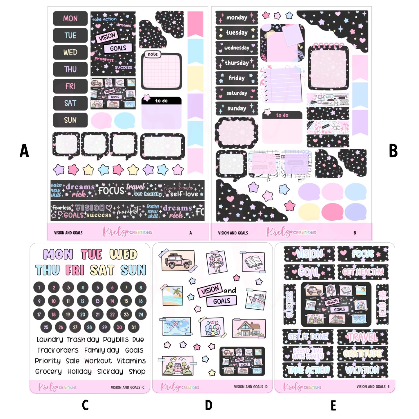 Vision and Goals | Journaling sticker