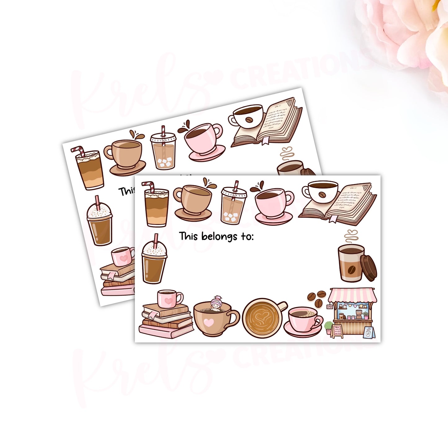 This belongs to | Coffee Lover (2pcs stickers)