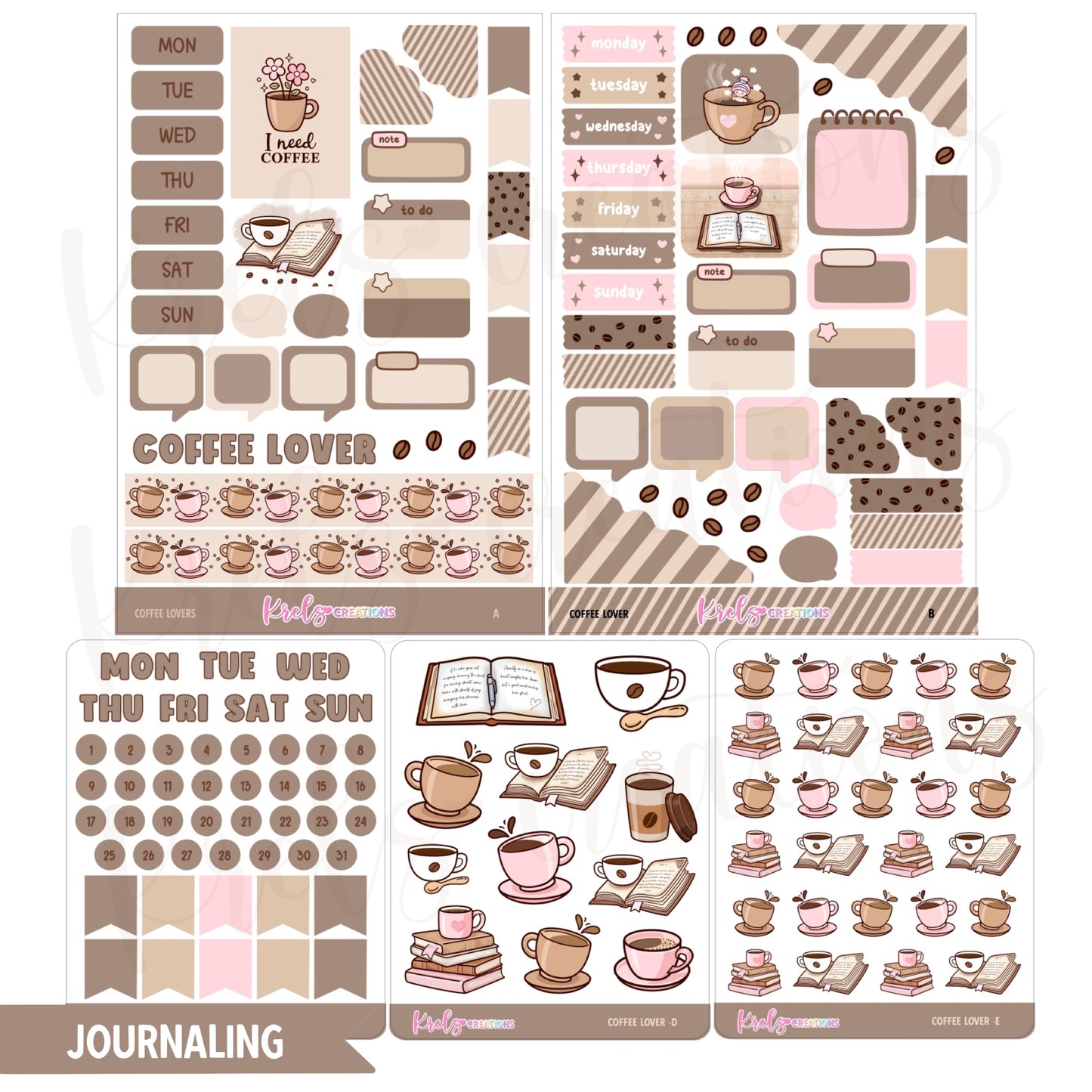 Coffee lover | Journaling sticker