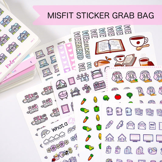 Misfit Sticker Grab Bag -10 sheets | Limit 3 per customer