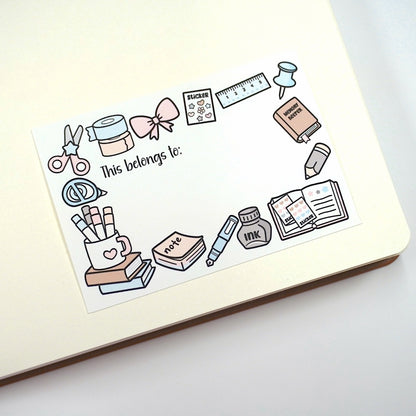 This belongs to | Neutral | Die-cut sticker
