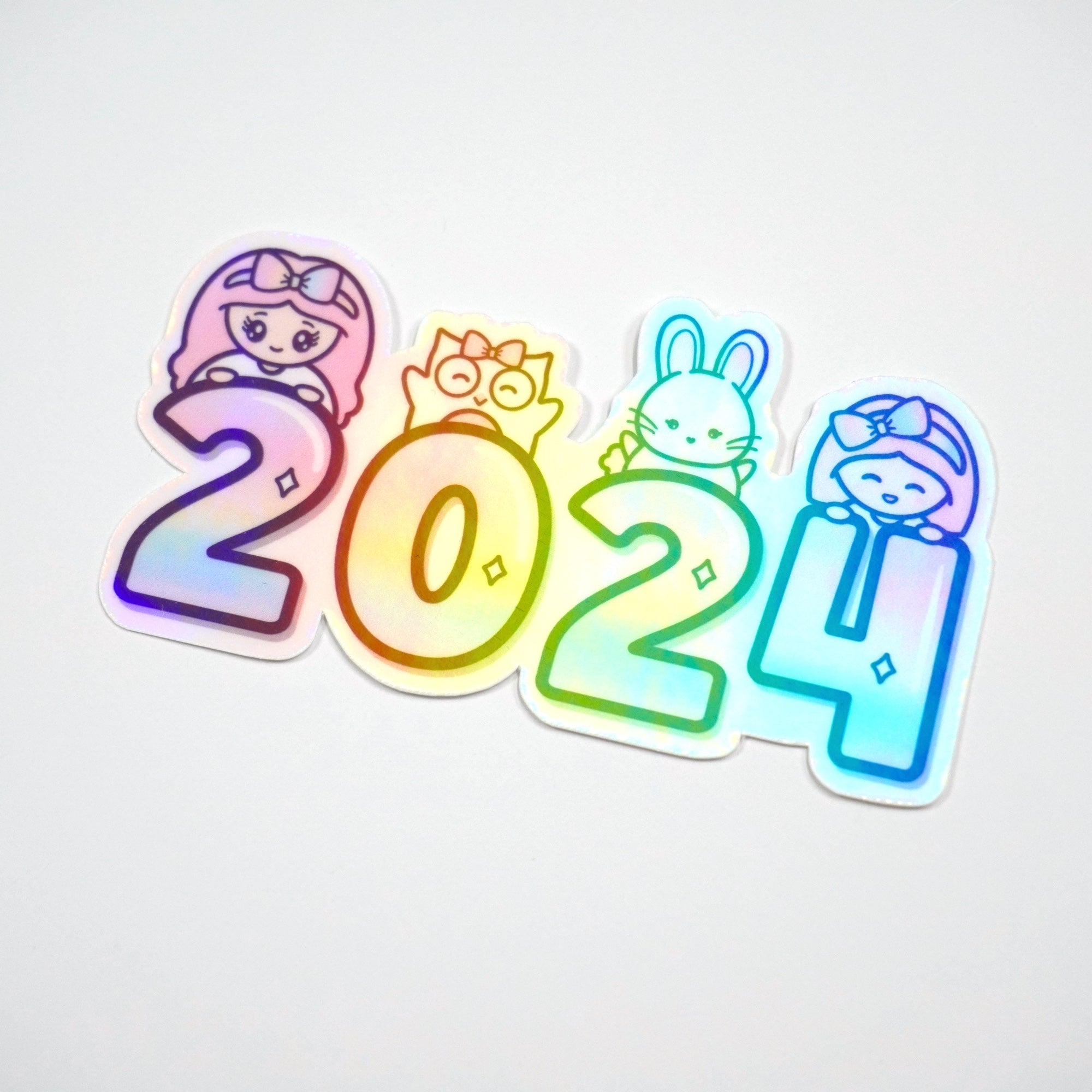 2024 Planner Friends Holographic Overlay Die Cut Sticker Krels   Untitled Artwork148copy2 