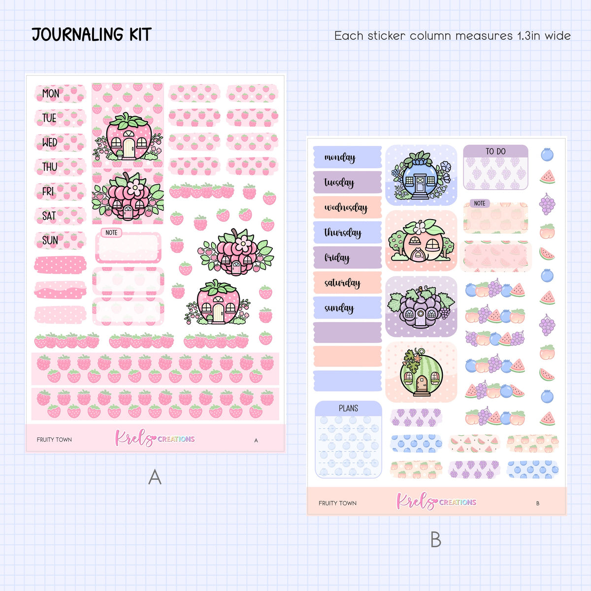 Fruity Town | Journaling sticker