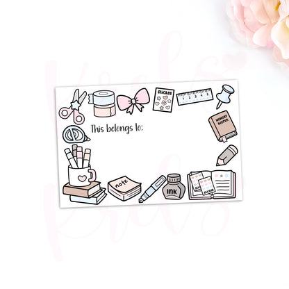 This belongs to | Neutral | Die-cut sticker